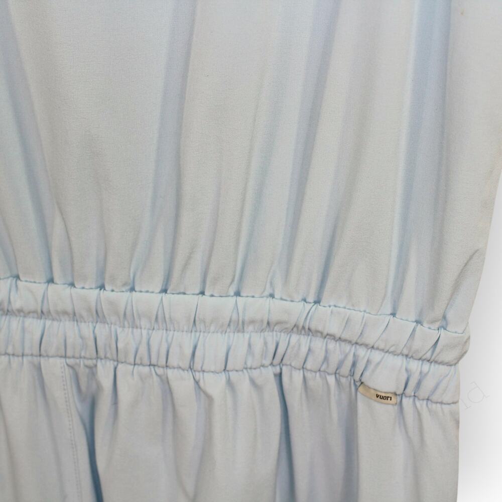 Medium Vuori Villa Utility Romper Light Mist Blue Sleeveless Tank Pockets - Picture 10 of 14